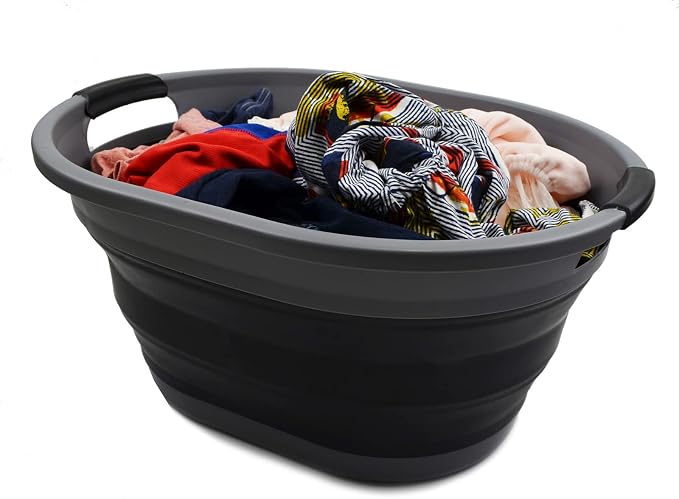 SAMMART 32L Collapsible Plastic Laundry Basket - Image 6