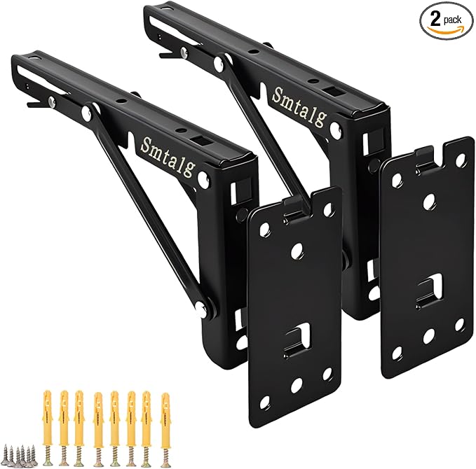 Folding Shelf Brackets，Detachable Folding Bracket，2 Pack Heavy Duty Wall by Unknown