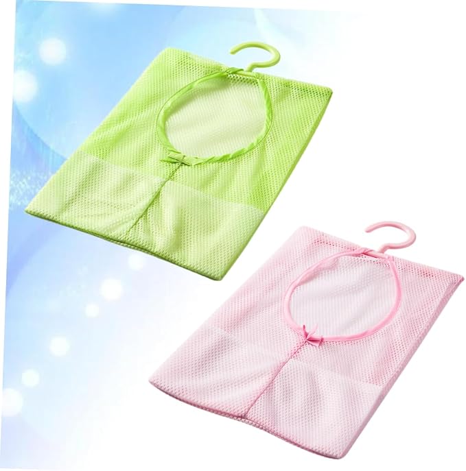 4pcs Mesh Clothespin Storage Bag Rotatable Hanger Multipurpose Organizer - Image 8