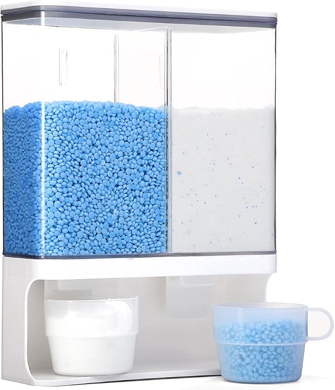 Laundry Detergent Dispenser, Wall Mounted Laundry Scent Boosters Beads Dispenser by Conwomin