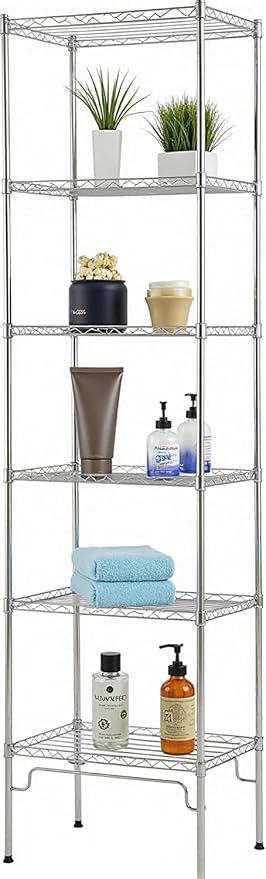 Meet perfect 6-Tier Wire Shelving Unit, 600 lbs Capacity Heavy Duty Metal by Meet+perfect