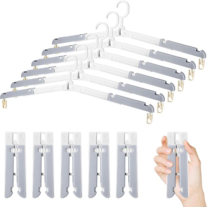 Foldable Travel Hangers for Cruise, 6 Pack Portable Collapsible Hanger by Unknown