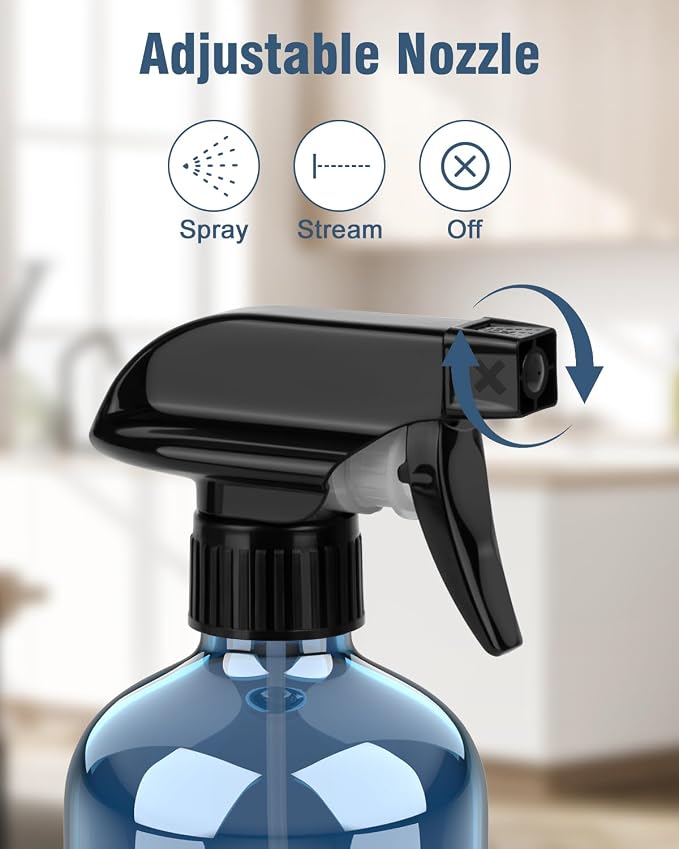 Glass Spray Bottle, Indigo Blue Glass Spray Bottle Set & Accessories Refillable - Image 2