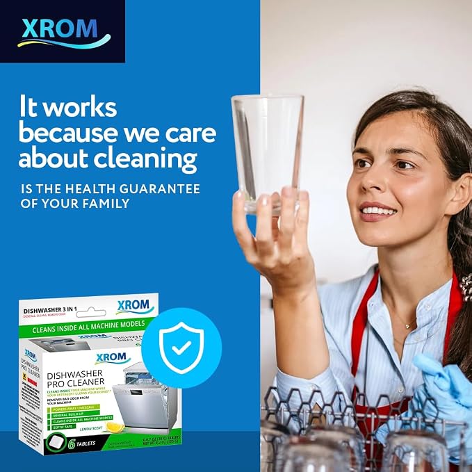 XROM Dishwasher Cleaner Tablets, Plant Based, Deep Clean And Descale, Removes - Image 7