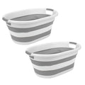 2pk Collapsible Laundry Basket | Portable | Space Saver Storage | Hold 2 Loads by Simplify