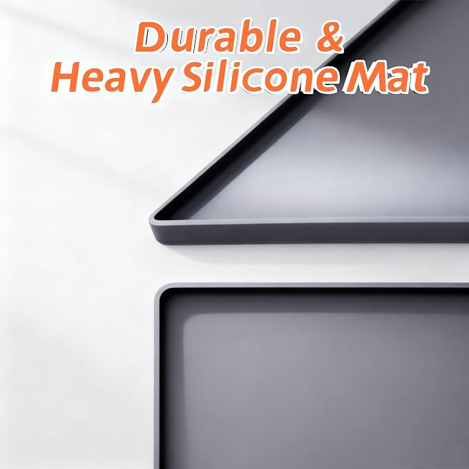 Silicone Mat for Washing Machine, 23.6 x 23.6 Inch Non-Slip Silicone Mat Drip - Image 5