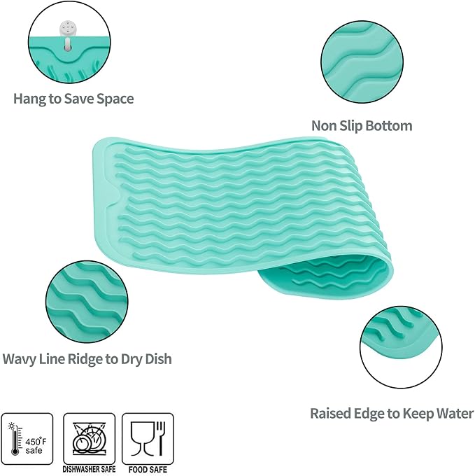 Silicone Dish Drying Mat for Multiple Usage, Easy clean, Eco-friendly, - Image 3