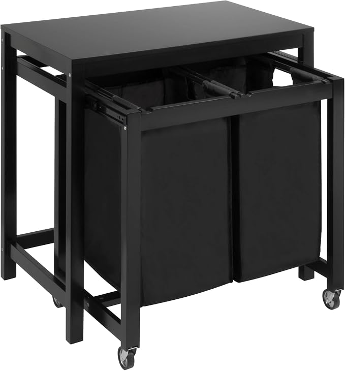 Honey-Can-Do Double Sorter Folding Table SRT-03571 Black 19 by 32-Inch - Image 6
