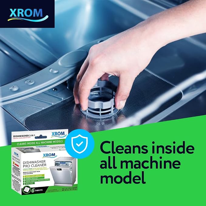 XROM Dishwasher Cleaner Tablets, Plant Based, Deep Clean and Descaler, Removes - Image 6