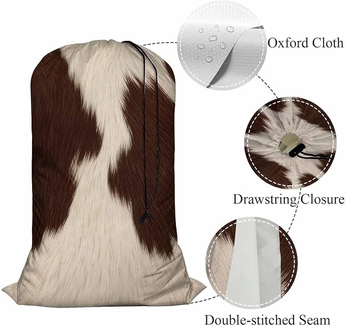 Swono Cowhide Fur Laundry Bag - Image 4