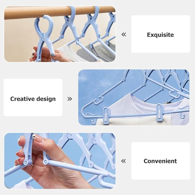 5pcs Non-Slip Plastic Clothes Hangers - Image 9