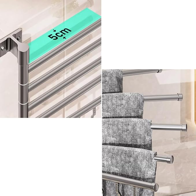Swing Out Towel Bar Wall Mounted, Towel Rack - Image 3