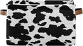 Storage Bins Cow Print Storage Basket Animal Milk Collapsible Storage Box by DJYQBFA