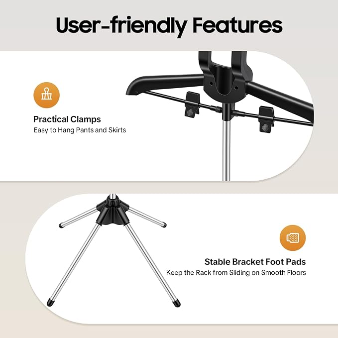 Steamer Stand for Clothes, Height Adjustable Handheld Steamer Hanger - Image 6