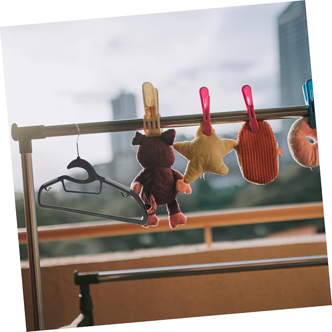10pcs Extra Wide Non-Slip Plastic Clothes Hangers Heavy Duty Space-Saving - Image 9