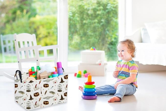 Sanjiaofeng Rectangular Kids Basket Magic Storage Bins, Ctue Storage Basket - Image 3