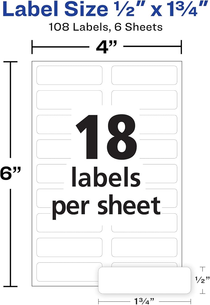 AVERY No-Iron Fabric Labels White | Washer and Dryer-Safe | Handwrite - Image 5
