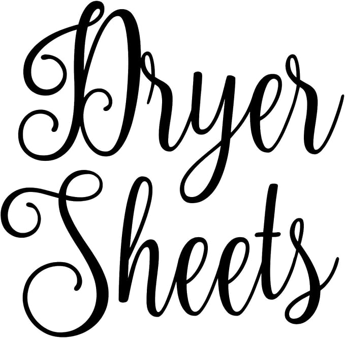 Dryer Sheets 4.25w x 4.25h Label | Laundry Room Organization | Die Cut Vinyl by MinglewoodTrading