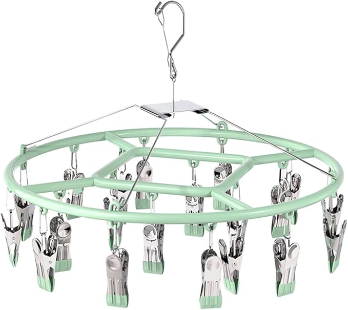 Round Drying Rack, Windproof Hook, Aluminum Drip Drying Hanger by Unknown