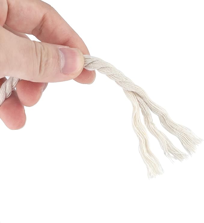 joycraft Macrame Cord, Off White Cotton Rope, 6mm x 32 Yard Natural White - Image 4