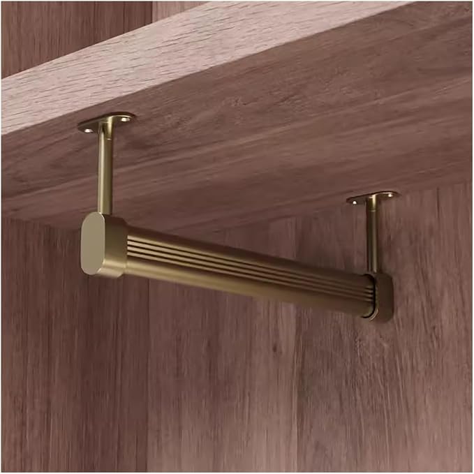 Top Mounted Closet Hanging Rod, Metal Wardrobe Pole by Unknown