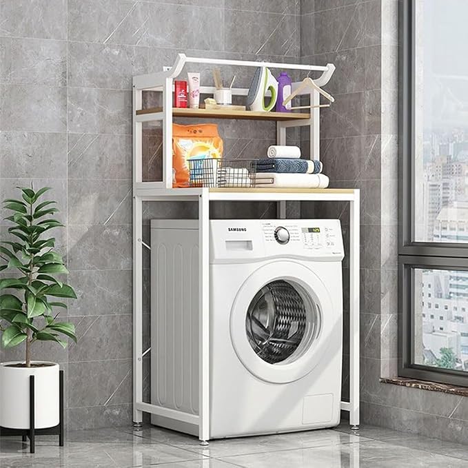 Laundry Room Shelves with Countertop, Simple Shelf, Floor-Standing Over Washer by Unknown