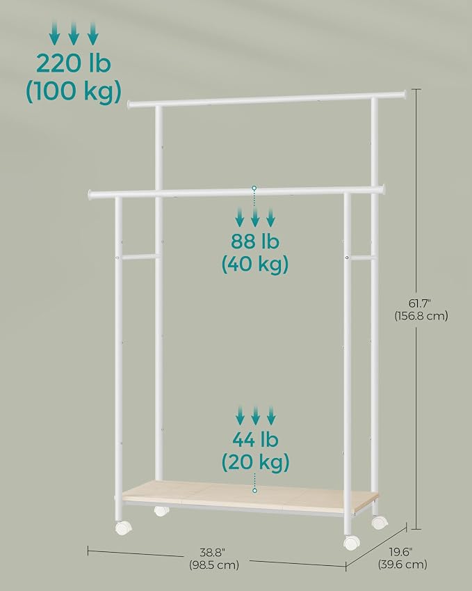SONGMICS Double-Rod Clothes Rack - Image 6