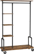 VASAGLE Clothes Rack, Clothing Garment Rack on Wheels, Rolling Clothes Organizer by VASAGLEbySONGMICSHOME