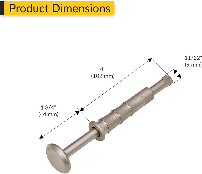Brixwell Valet Pin Matt Nickel Aluminum Side Mounted Closet Hanger Support 4 - Image 2