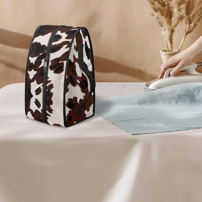 Brown Cow Print Clothes Iron Storage Case - Image 3