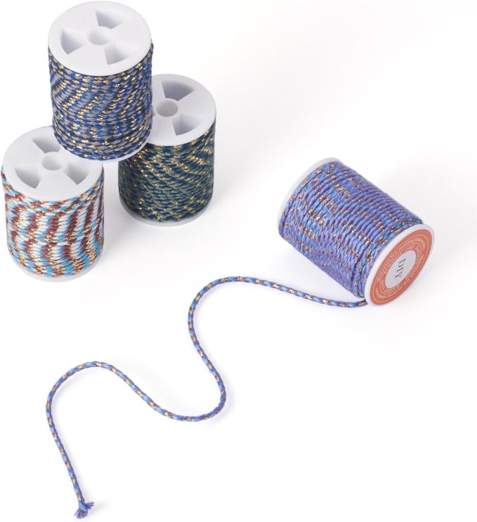 51.6 Feet Handmade Twine Braided Cord 1.5mm Ethnic Macrame Polycotton Rope - Image 2