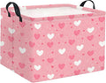 HIYAGON Rectangular Valentines Basket Baby Girl Storage Bin Pink Basket by HIYAGON