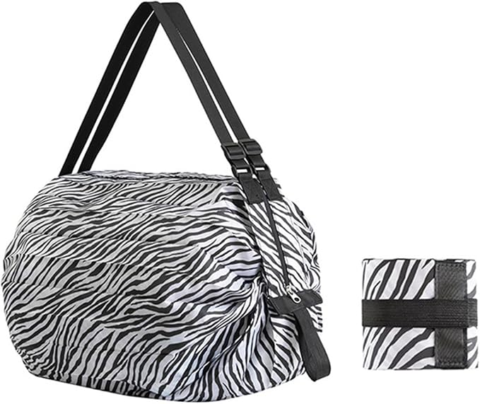 Portable Foldable Shopping Bag Large Capacity Multipurpose Storage Bag Sports by Mozzyyee