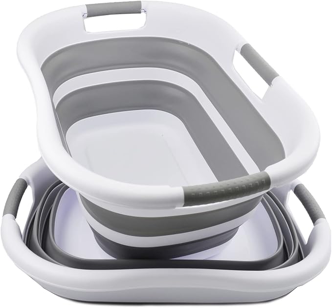 SAMMART 30L Collapsible Plastic Laundry Basket - Image 2