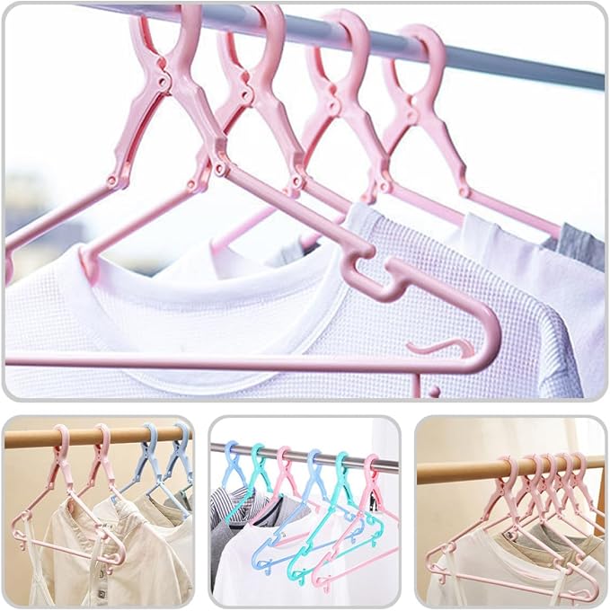 Housoutil Windproof Plastic Clothes Hangers Set of 5, Thick Multipurpose Coat - Image 5