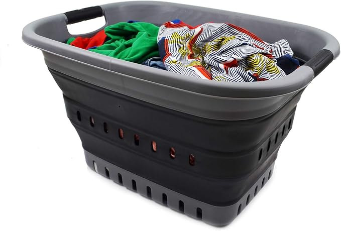 SAMMART 37L Collapsible Plastic Laundry Basket - Image 6