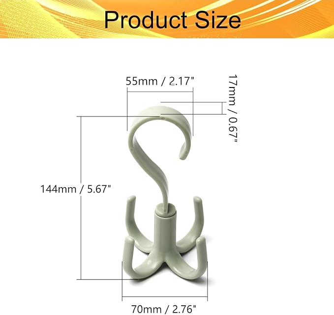 2Pcs Rotating Belt Hanger 360 Degrees Rotatable Organizer - Image 2