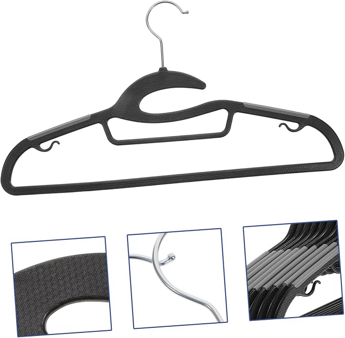 10pcs Non- Plastic Hangers for Adults Heavy Duty Clothes Hangers Space Saving - Image 9