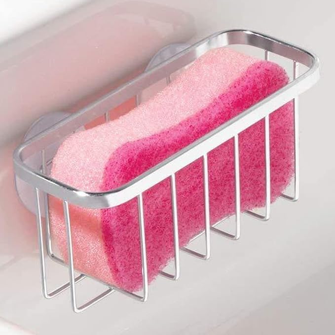 Stainless Steel Rack Drain Basket Sink Dish Drainers Wall Grid Panel Display - Image 5