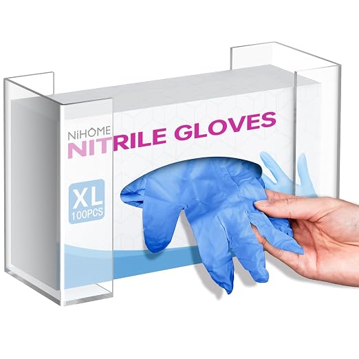 NiHome Clear Acrylic Wall Mount Glove Box Holder Tissue Box Dispenser by NiHome