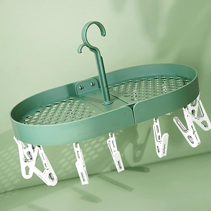 Pilipane Hanging Laundry Drip Hanger, Foldable Rotatable Clothe Drying Rack - Image 3