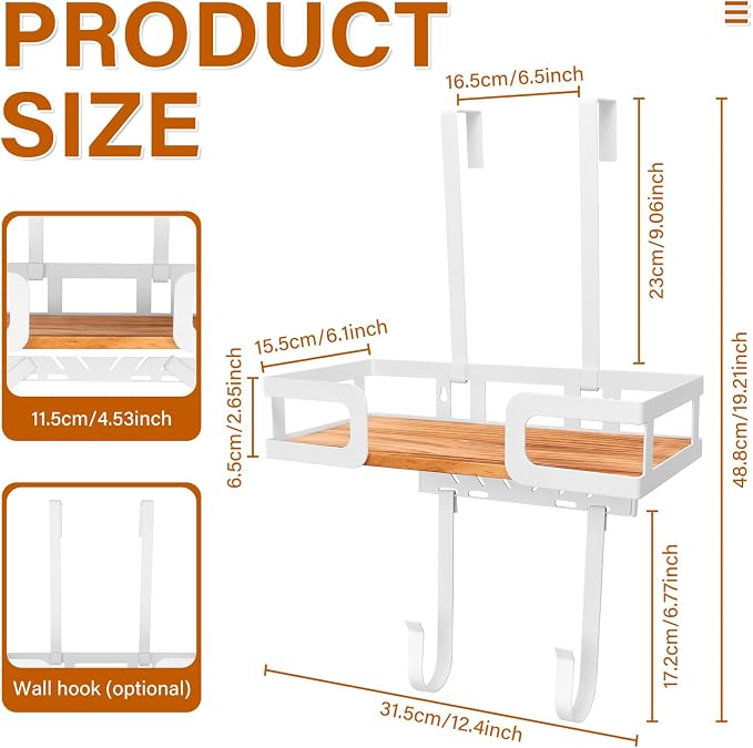 Ironing Board Holder Wall Mount, T and V Shape Ironing Board Hanger Multi Use - Image 2