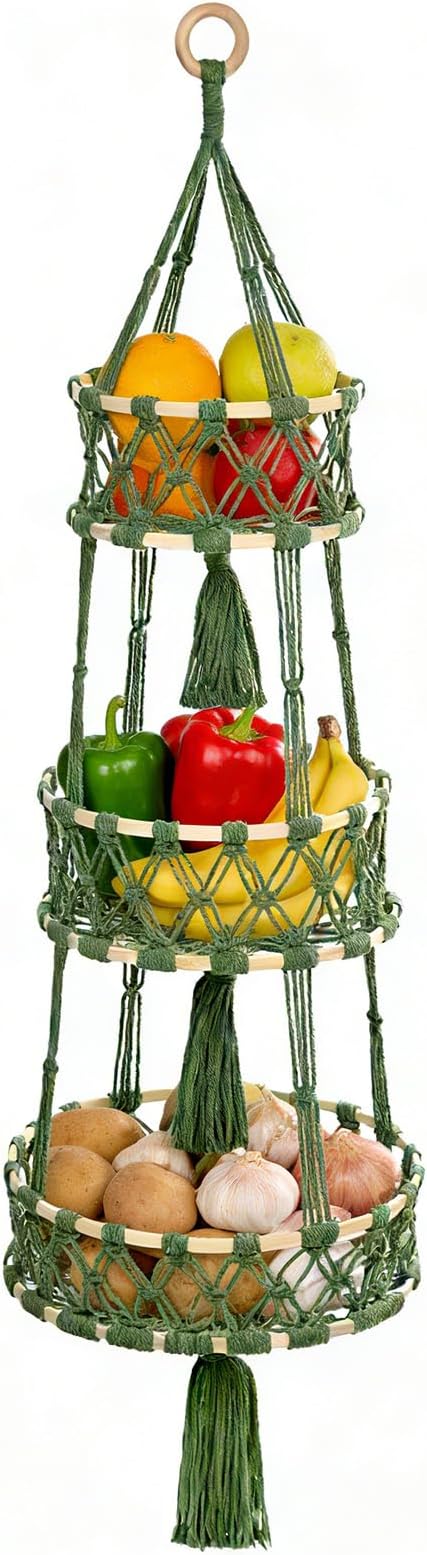 Halidali 3 Tier Hanging Fruit Baskets by Unknown