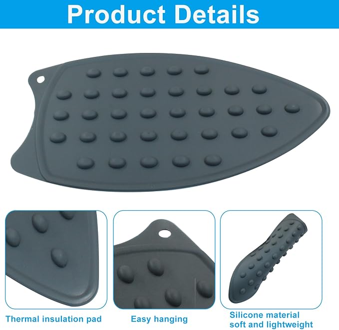 2 Pcs Silicone Iron Rest Pads Mat Iron Hot Heat Resistant Protective Pads - Image 2