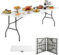 HKLGorg Folding Table, Heavy Duty Plastic Folding Utility Table Indoor Outdoor by HKLGorg