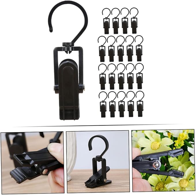 20pcs Hook Swivel Clamp Laundry Hook Scarves Hangers Multi-Purpose Hanger Boot - Image 3