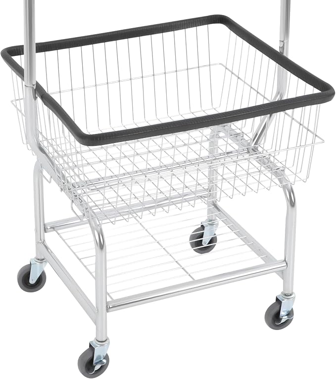 Laundry Cart Mobile Laundry Basket - Image 4