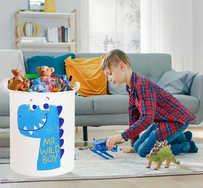 19.7" Dinosaur Laundry Basket, Kids Toys Storage Bin - Image 5