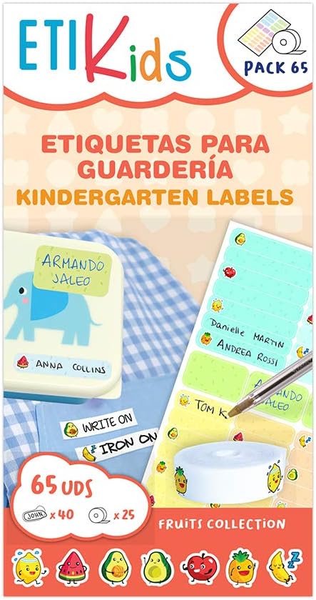 Funny Pack Fruits: 40 Adhesive Labels + 25 Thermal Adhesive Fabric Labels - Image 3