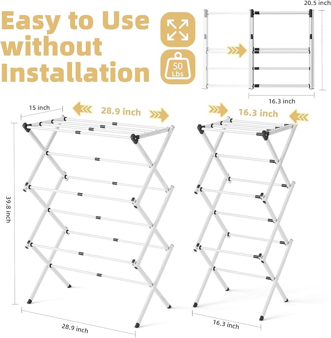 BAKON Clothes-Drying-Rack-Foldable - Image 2